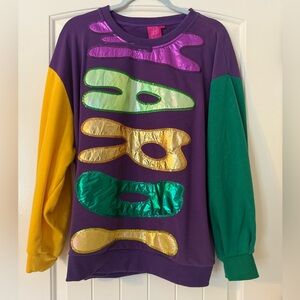 QOS Mardi Gras Sweatshirt - M